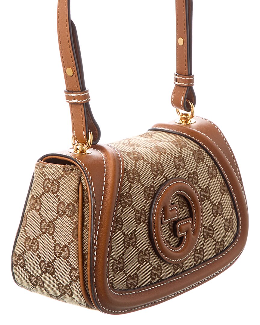 Gucci Blondie Mini Gg Canvas & Leather Shoulder Bag