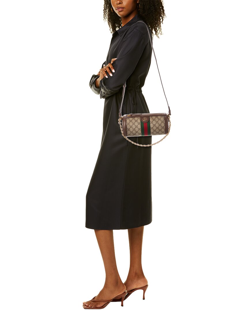 Gucci Ophidia Small Gg Supreme Canvas & Leather Shoulder Bag