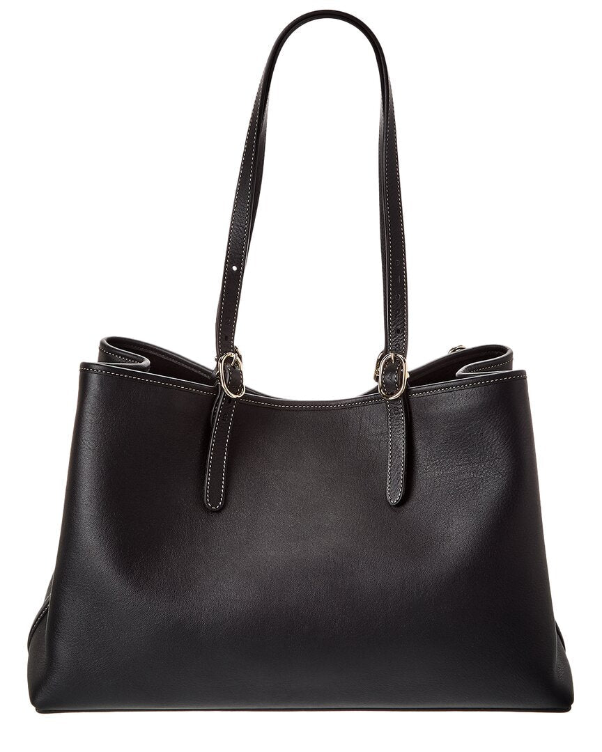 Gucci Gg Emblem Large Leather Tote