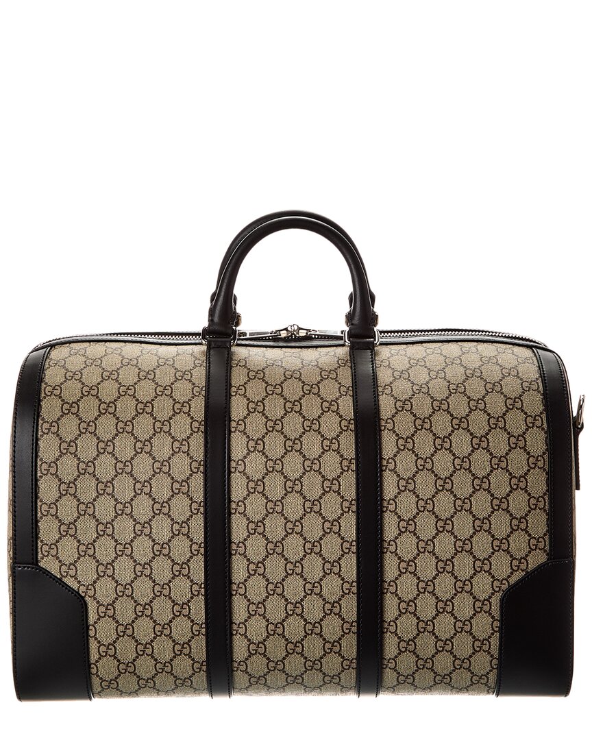Gucci Medium Gg Supreme Canvas & Leather Duffel Bag