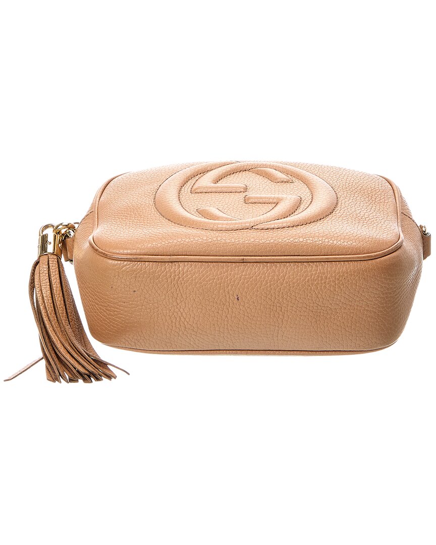 Gucci Camelia Pebbled Calfskin Leather Small Soho Disco Bag (