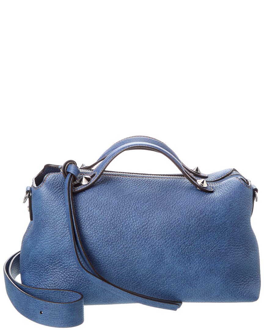 Fendi Handbag By The Way Selleria -Effect Shoulder Bag Leather Denim Blue