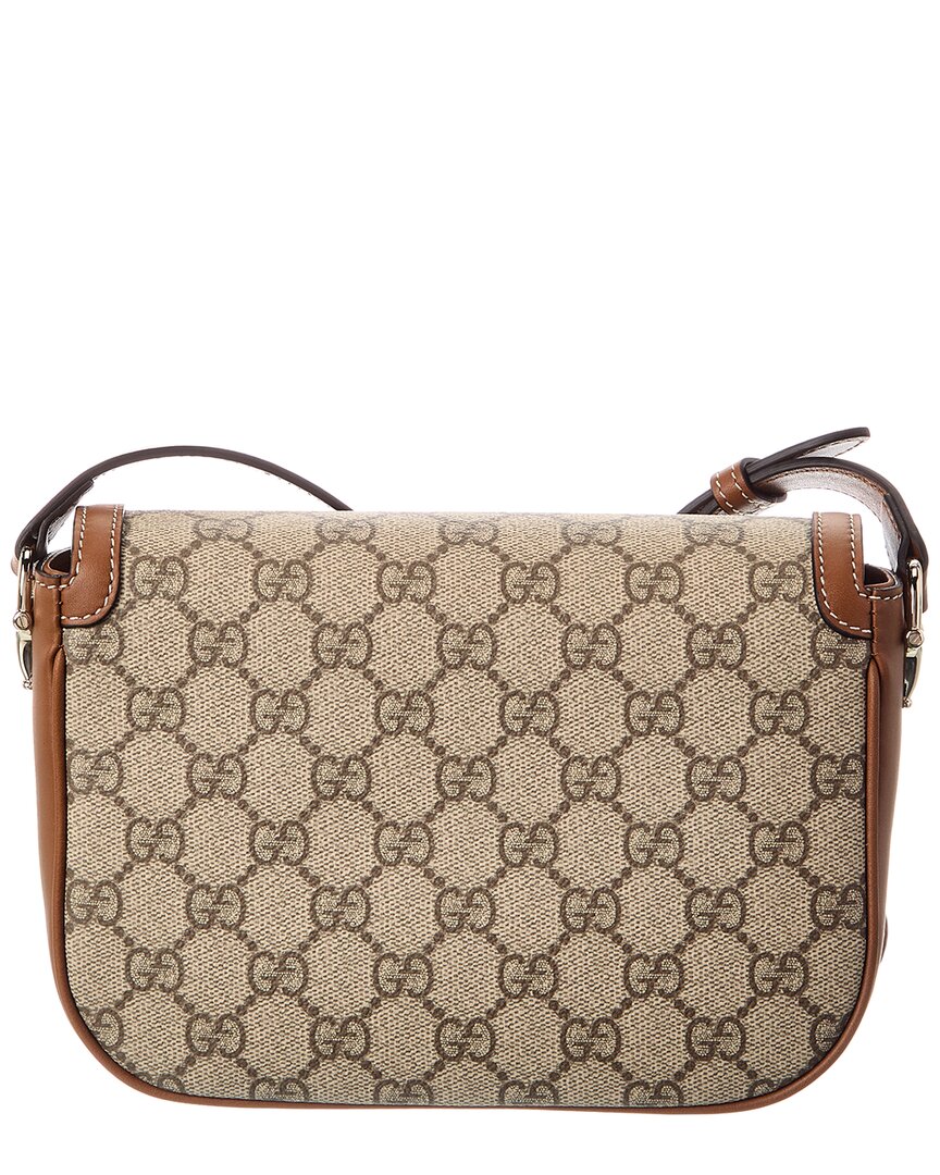 Gucci Horsebit 1955 Small Gg Supreme Canvas & Leather Shoulder Bag