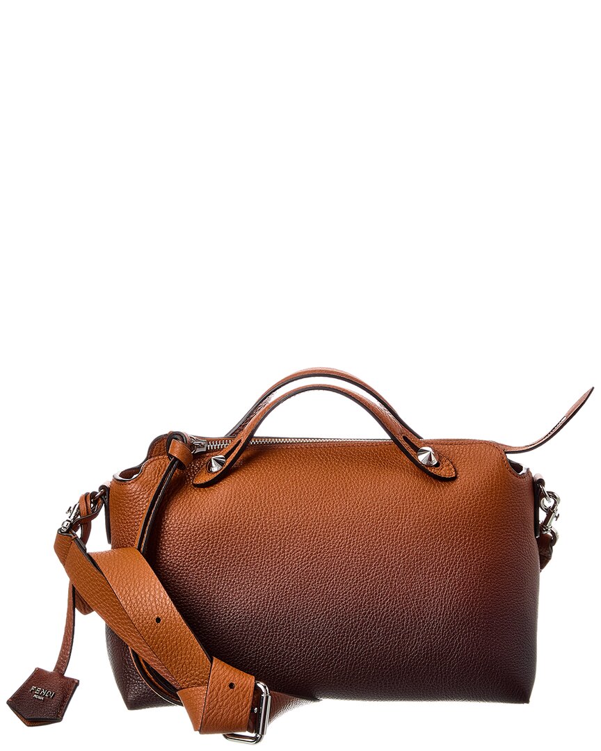 Fendi Handbag By The Way Soft Shoulder Bag Leather Brown Medium
