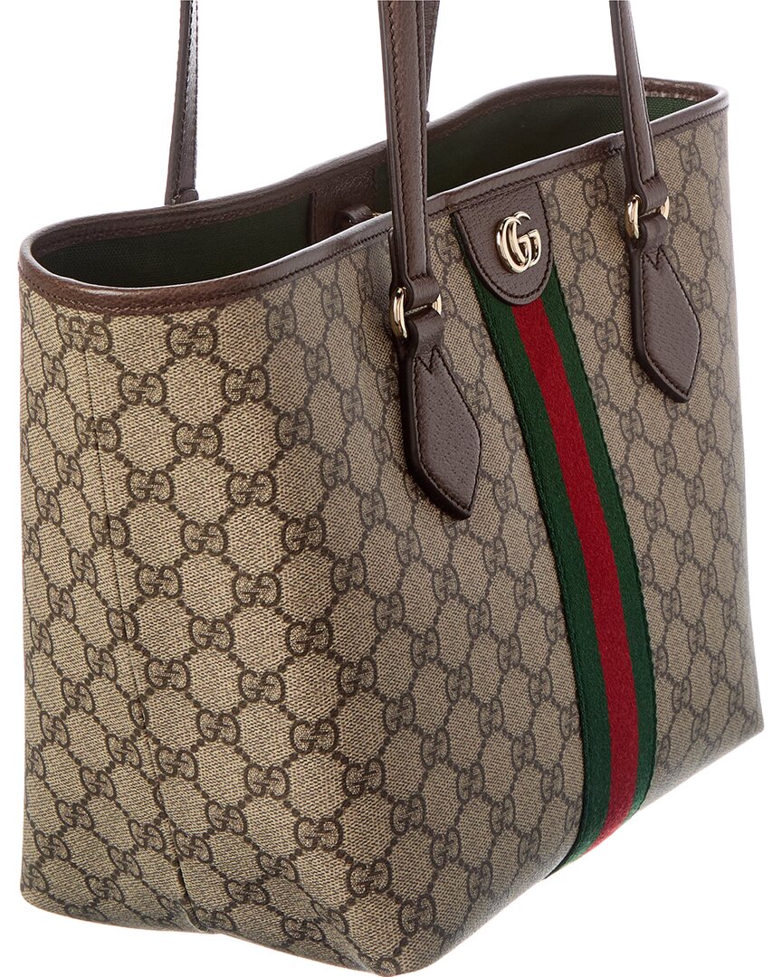 Gucci Ophidia Small Gg Supreme Canvas & Leather Tote