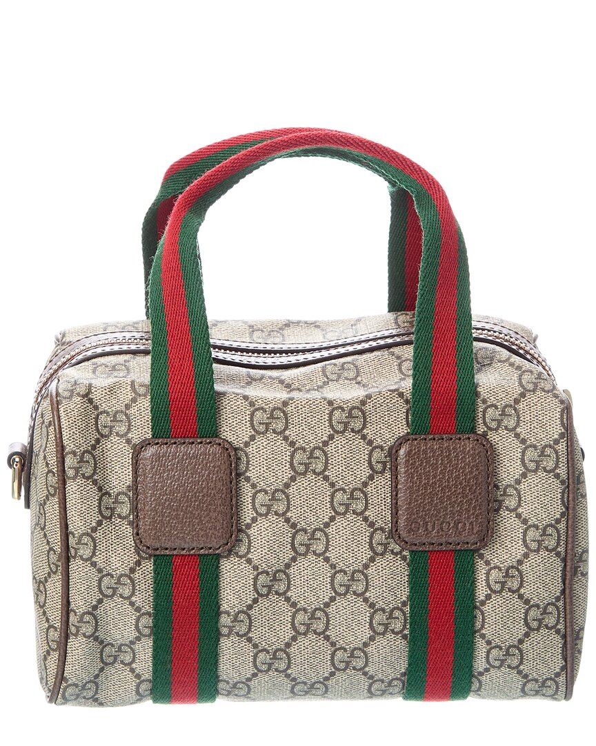 Gucci Mini Gg Supreme Canvas & Leather Shoulder Bag