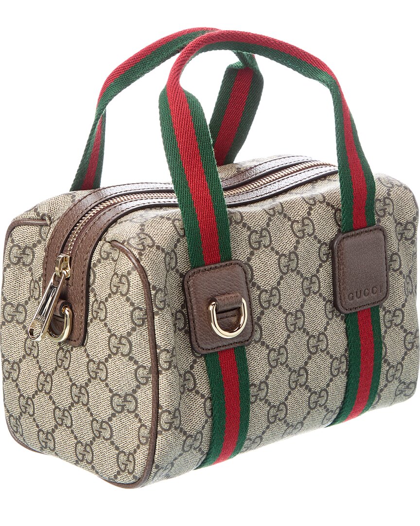 Gucci Mini Gg Supreme Canvas & Leather Shoulder Bag