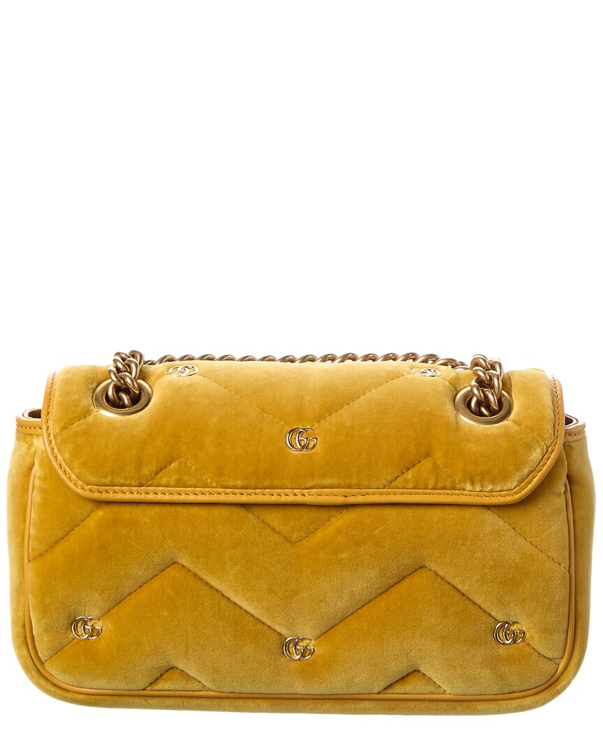 Gucci Gg Marmont Matelasse Suede Shoulder Bag