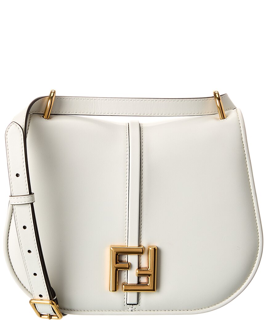 Fendi Handbag Cmon Shoulder Bag Leather White Medium