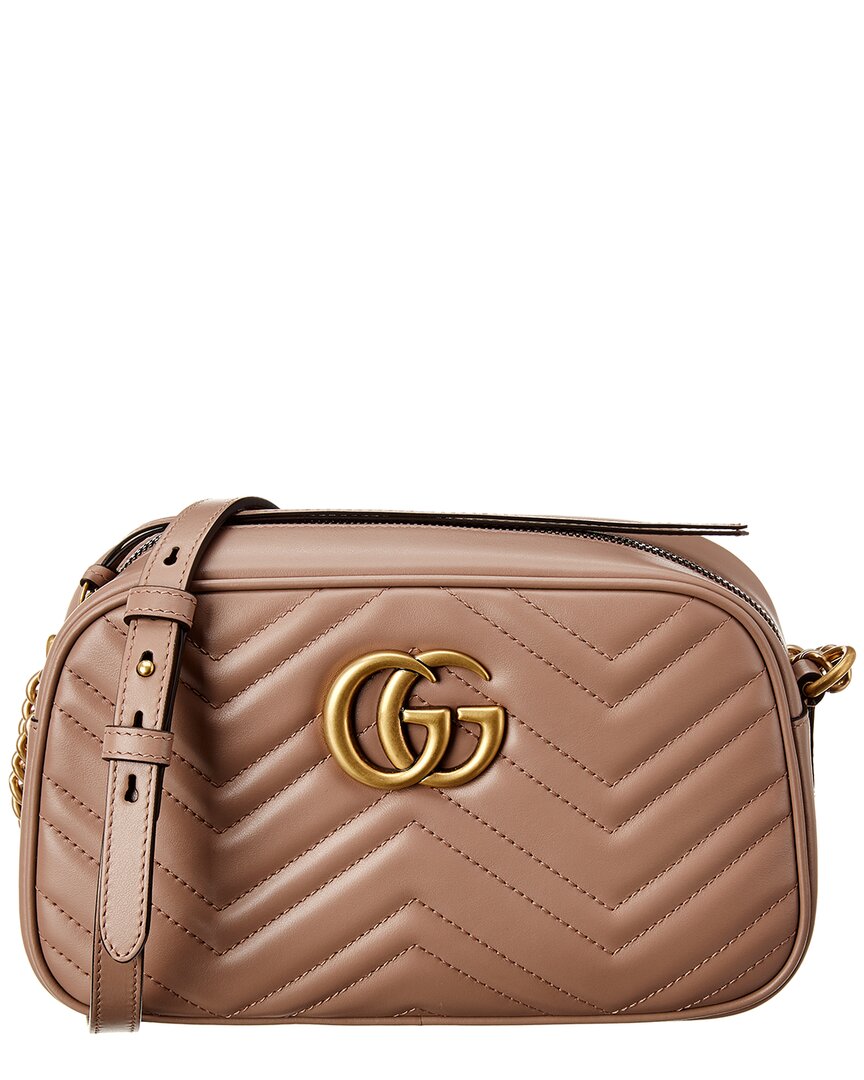 Gucci Gg Marmont Small Matelasse Leather Crossbody Camera Bag, Ns, Pink