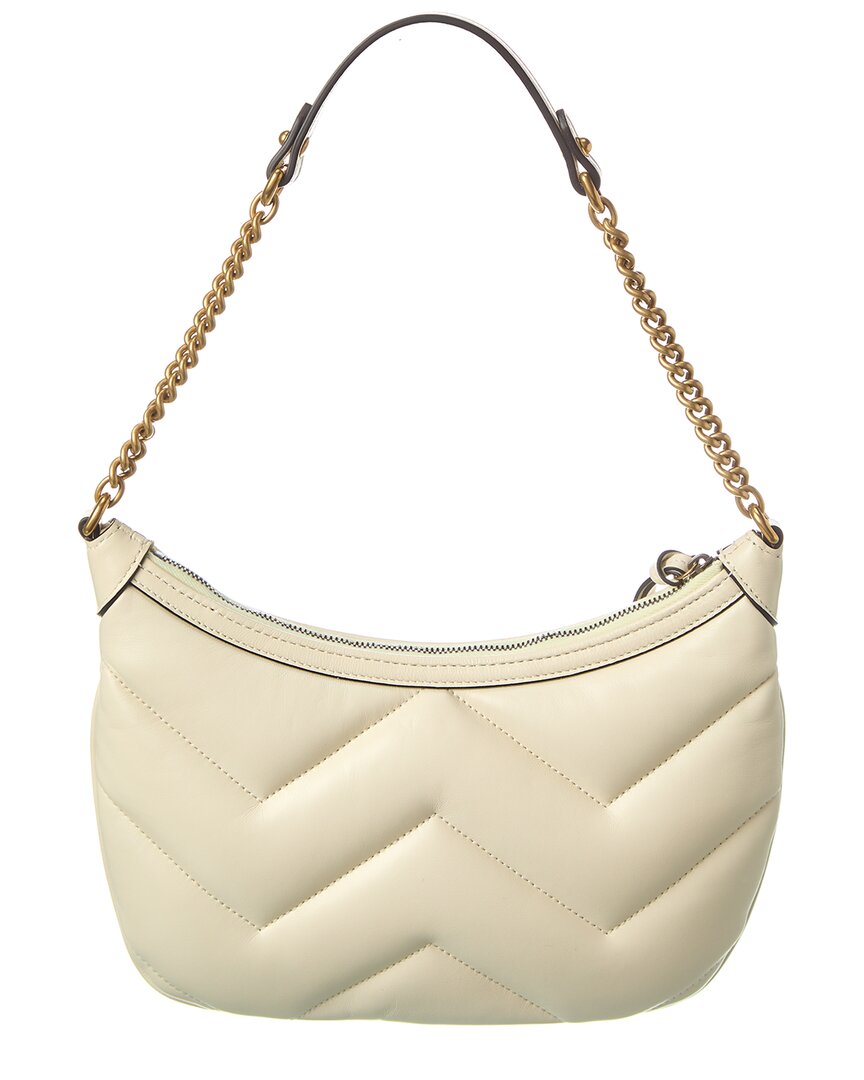 Gucci Gg Marmont Small Leather Shoulder Bag, Os, White