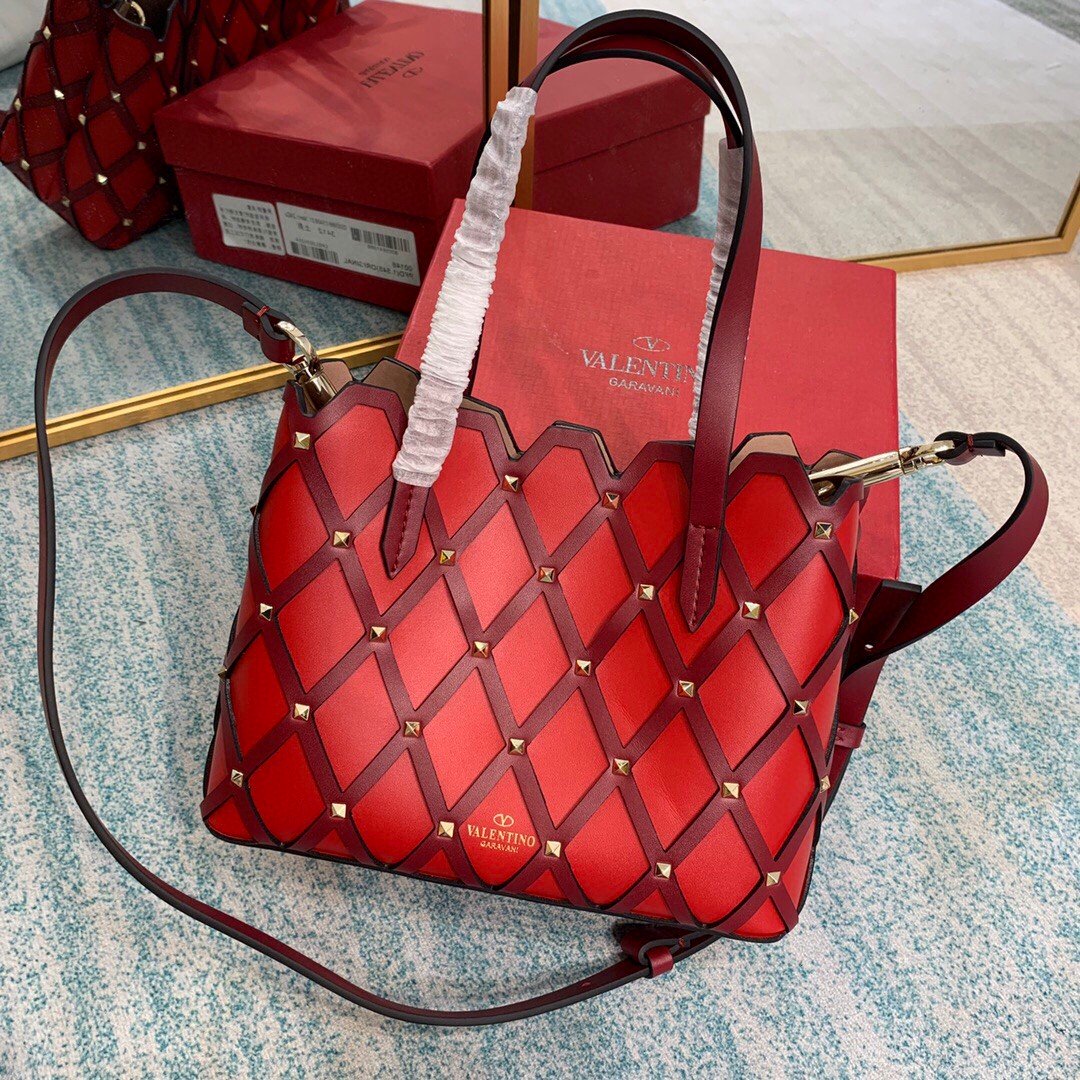 Valentino Garavani Beehive , 9in 22.9cm Red Small Travel Bag