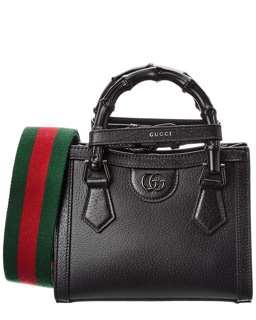 Gucci Diana Mini Leather Tote, Black