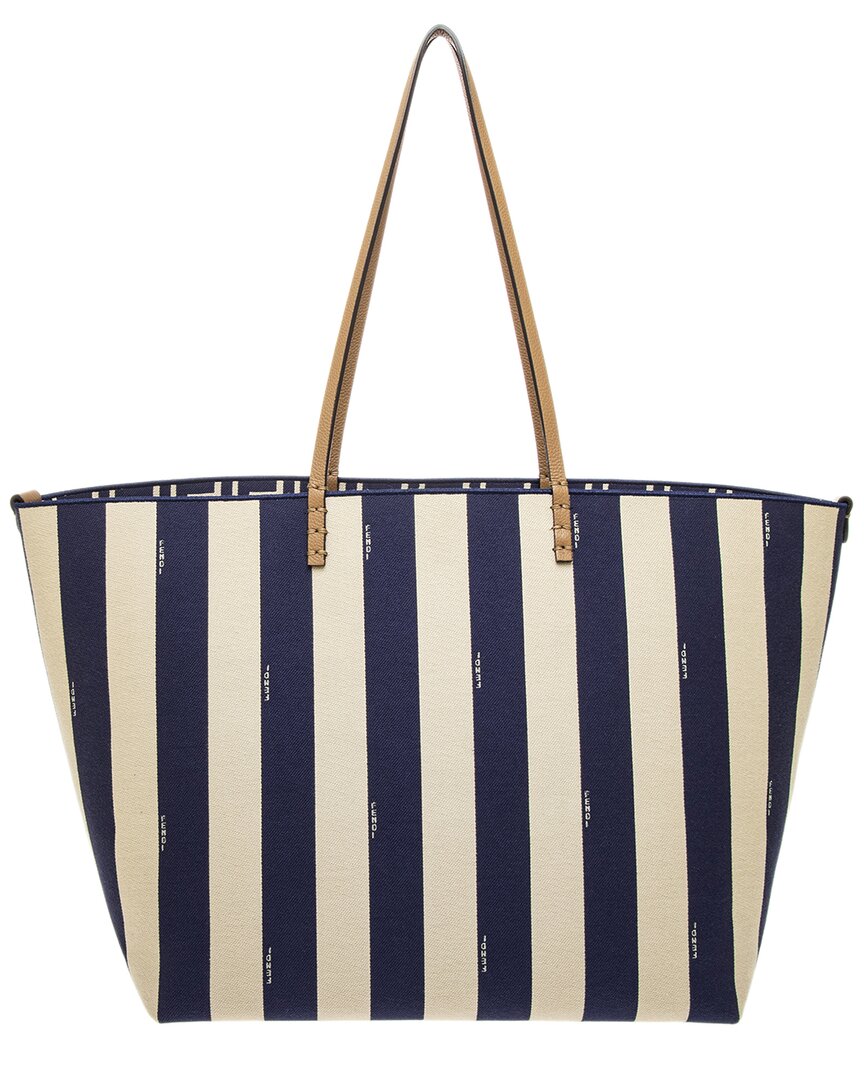 Fendi Handbag Roll -Trim Tote Leather Large Tote Bag