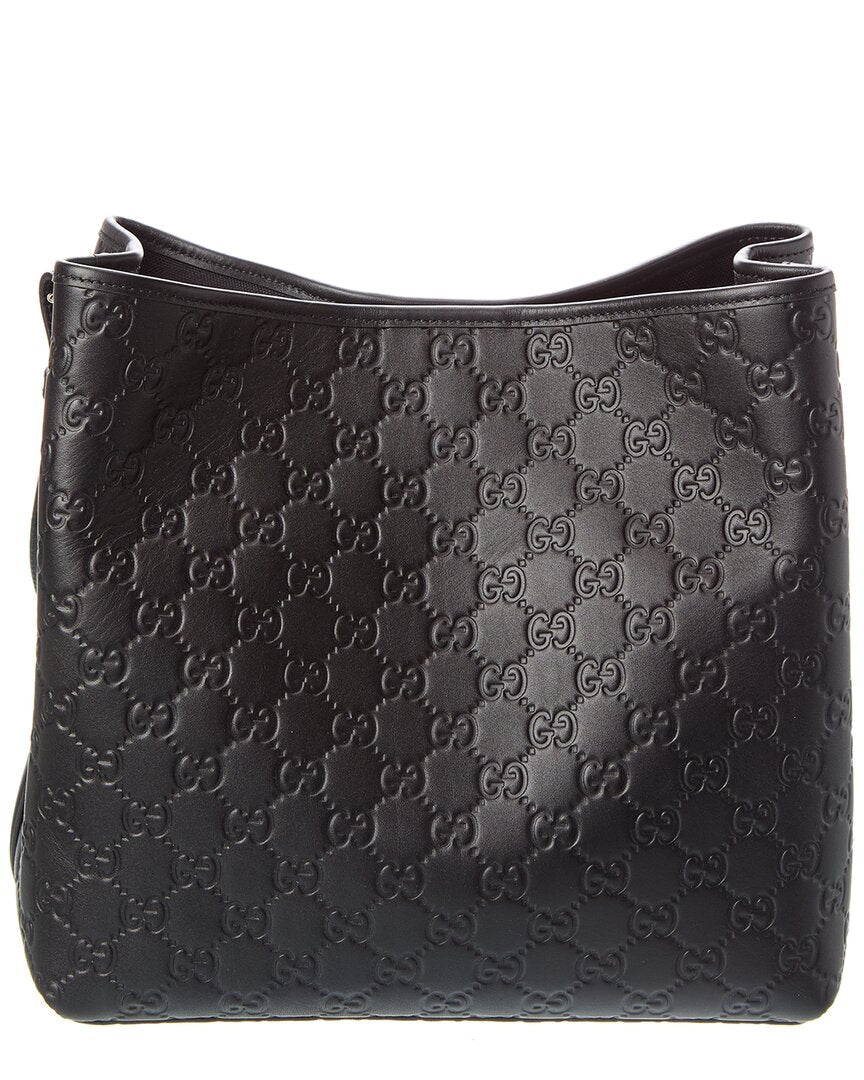 Gucci Gg Emblem Small Leather Tote