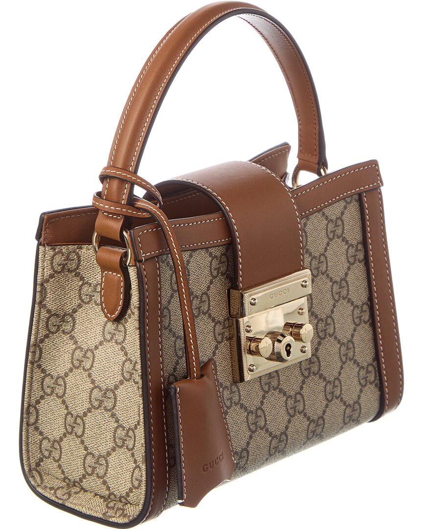 Gucci Padlock Small Gg Supreme Canvas & Leather Tote