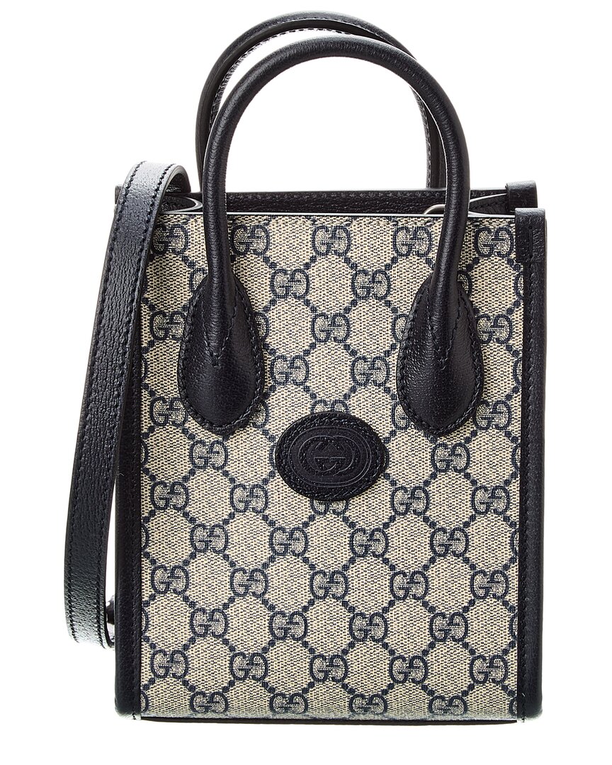 Gucci Mini Gg Supreme Canvas & Leather Tote