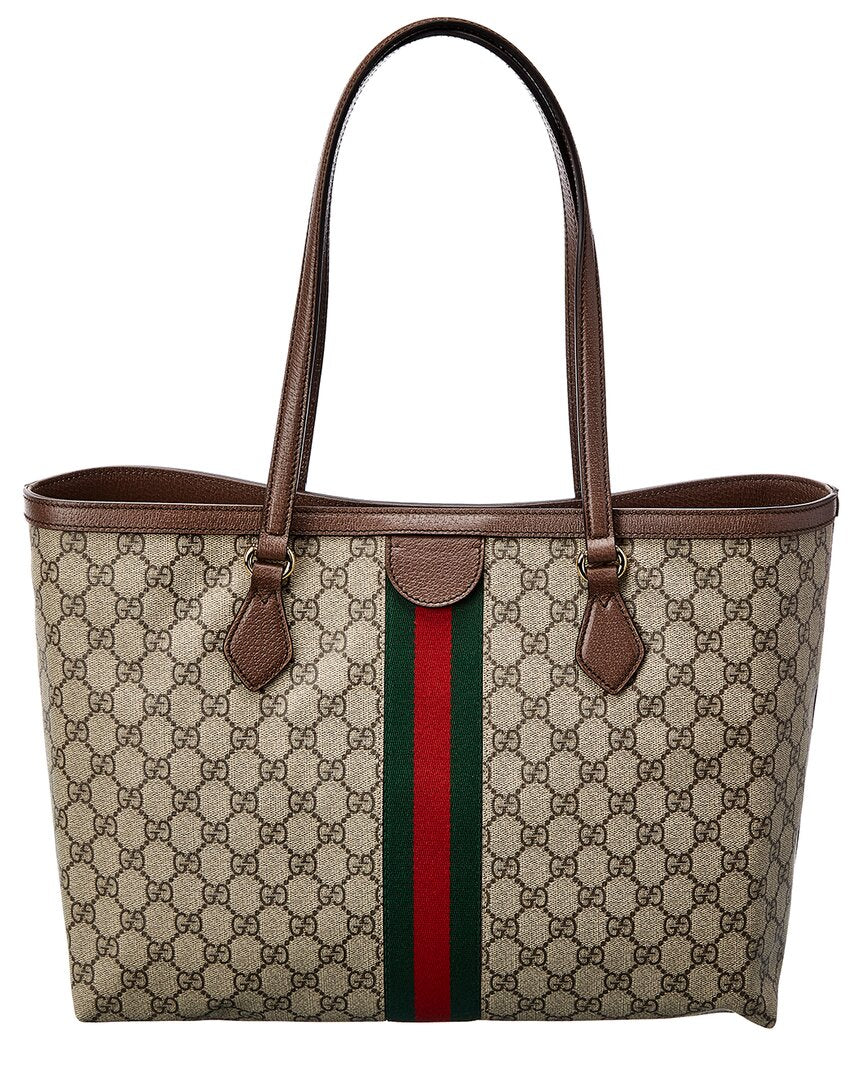 Gucci Ophidia Medium Gg Supreme Canvas & Leather Tote, Ns