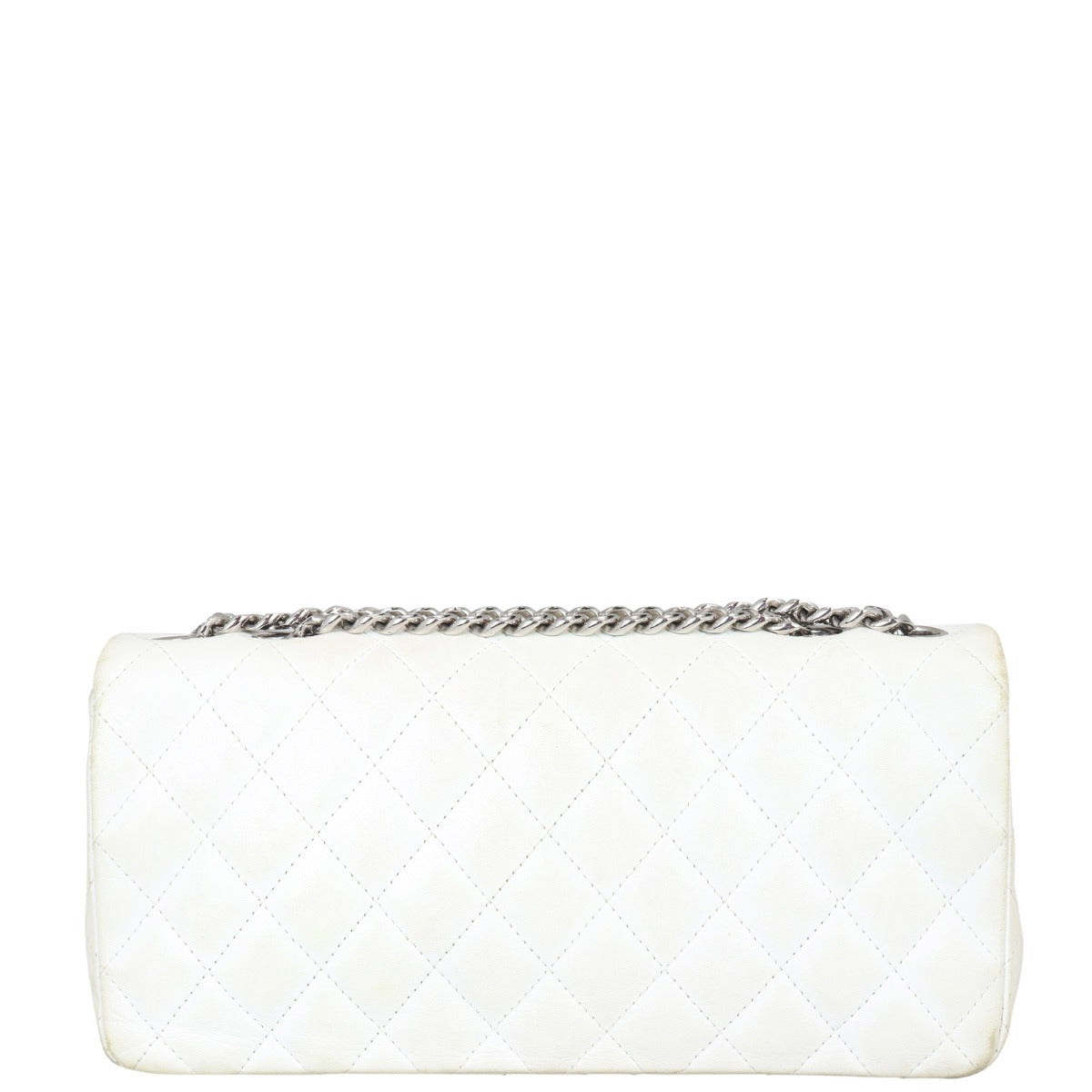 Chanel East-West Bag White Flap Handbag