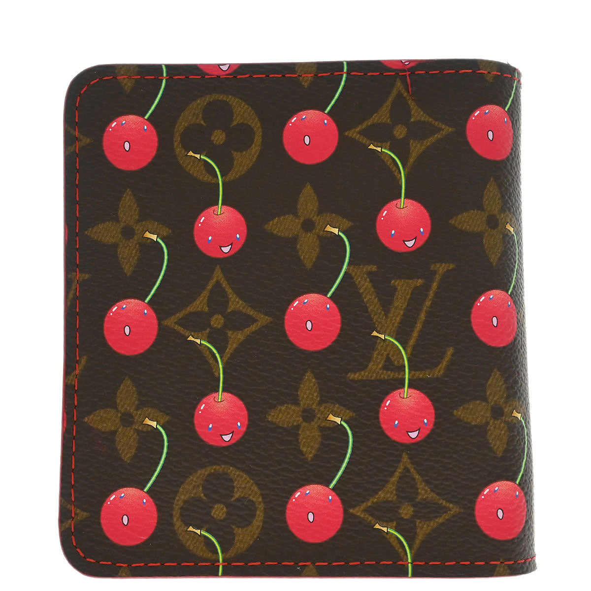 Louis Vuitton 2005 Monogram Cherry Compact Zip Wallet