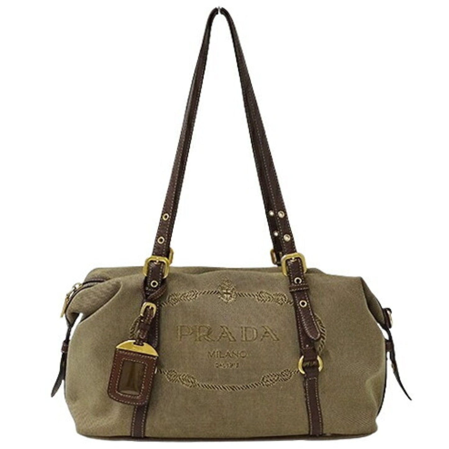 Prada Jacquard Tote Logo Tote Bag