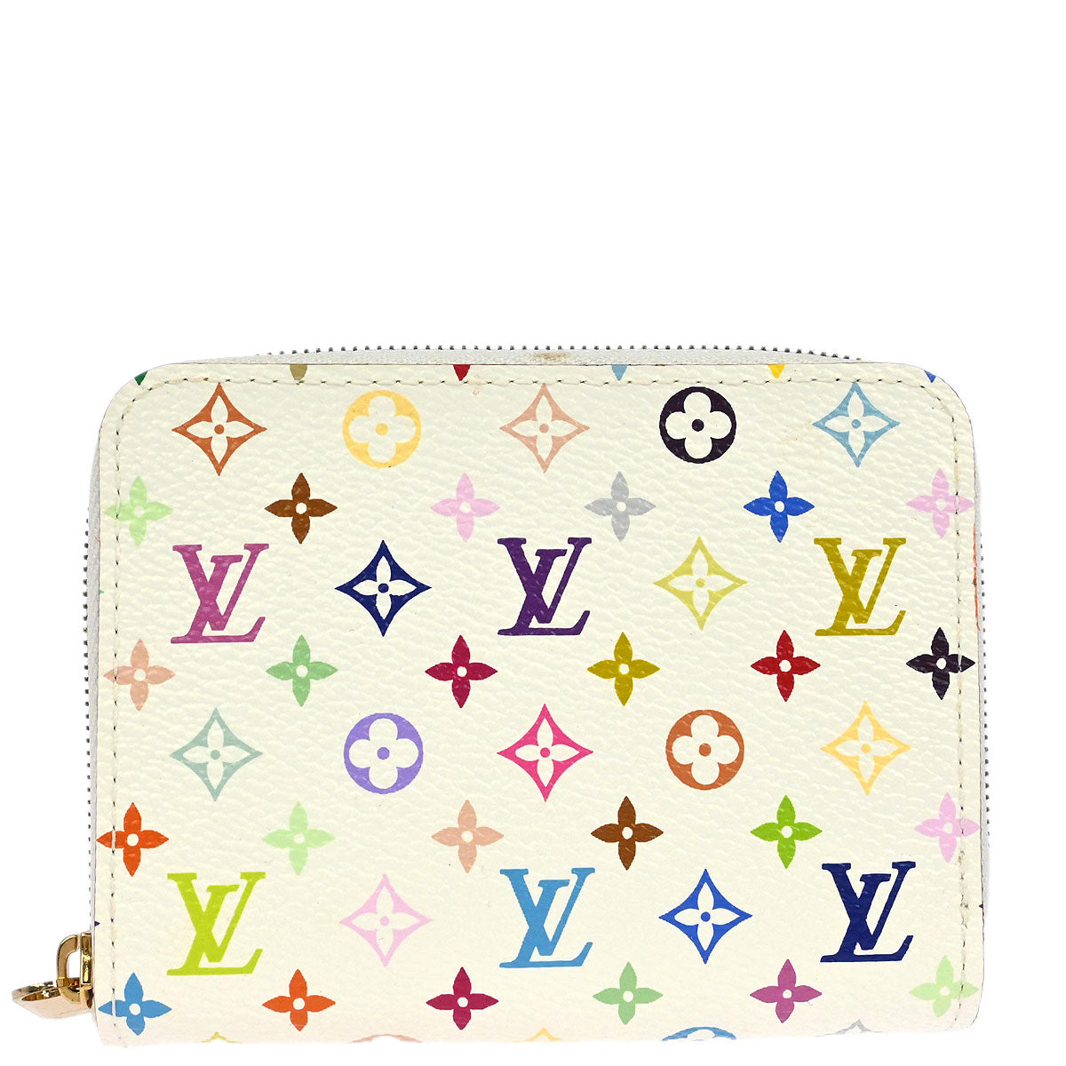 Louis Vuitton 2008 White Multicolor Zippy Wallet