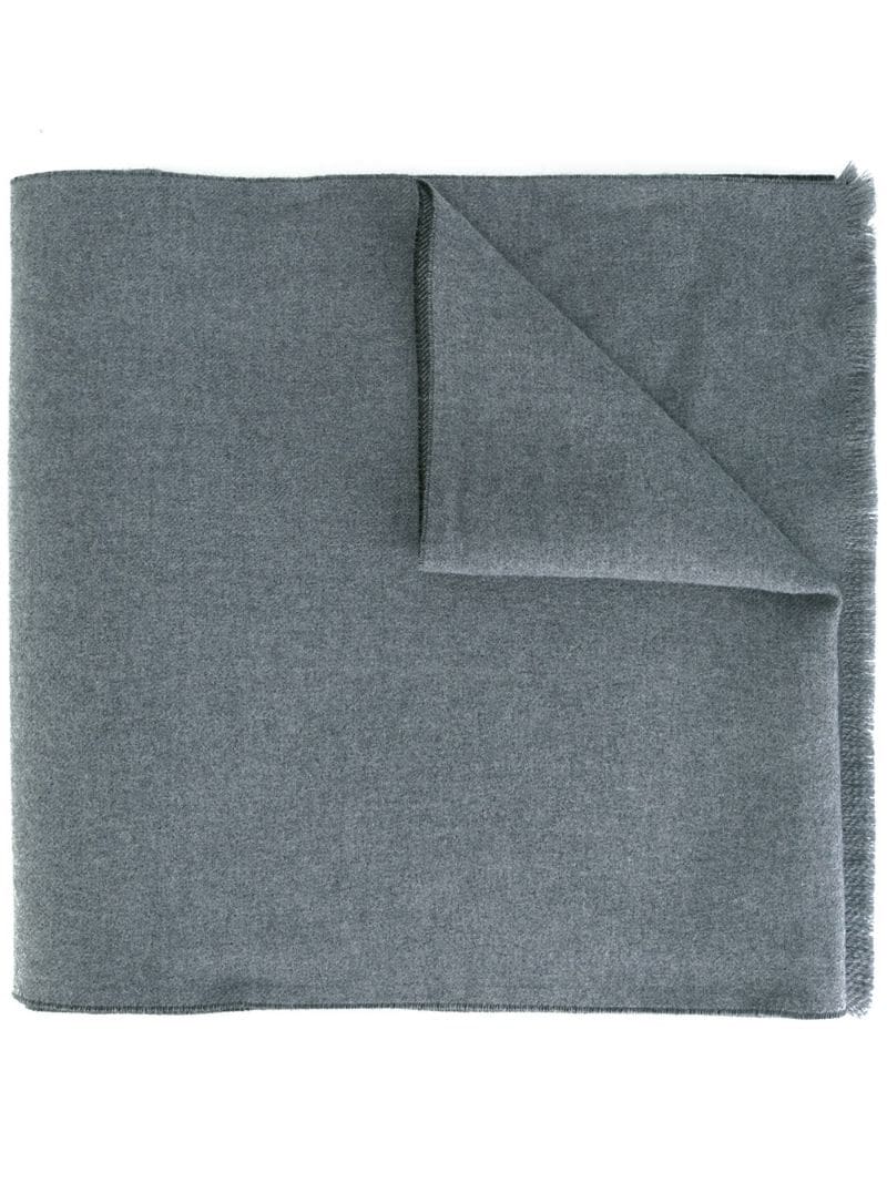 Gucci - monogram print scarf - men - Wool - One Size - Grey