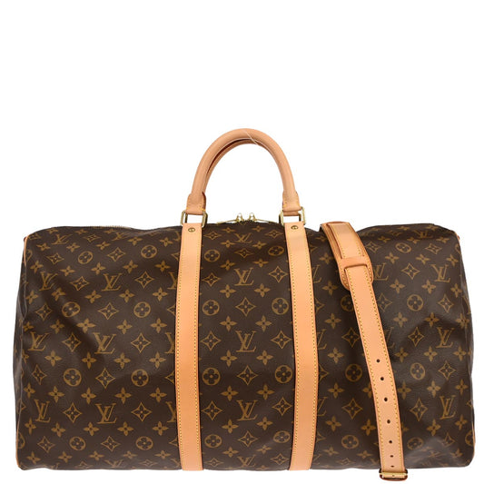 Louis Vuitton 2003 Monogram Keepall Bandouliere 55 Duffle Bag
