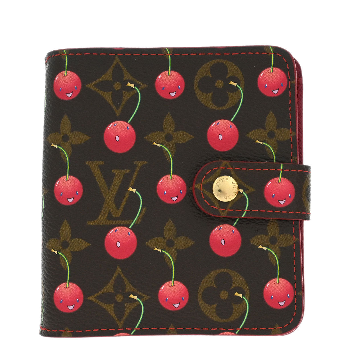 Louis Vuitton Monogram Cherry Compact Zip Wallet