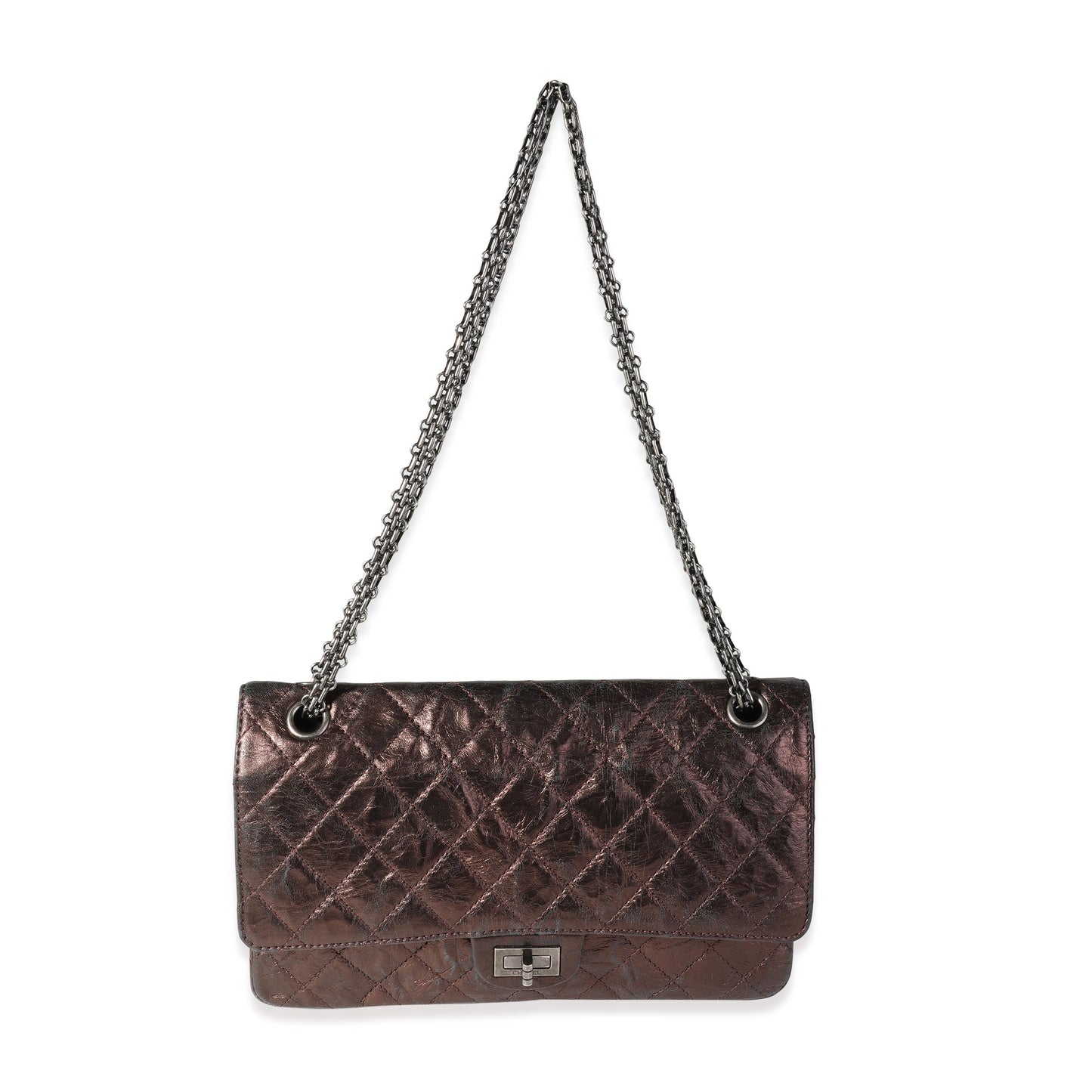 CHANEL Bronze Metallic Quilted 2.55 Reissue 226 Bag