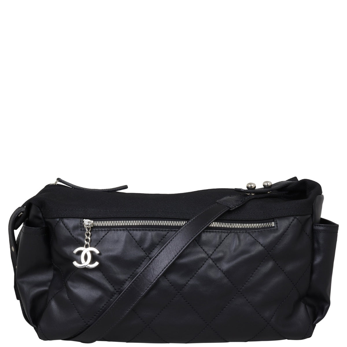Chanel Paris-Biarritz Shoulder Bag Diamond Black