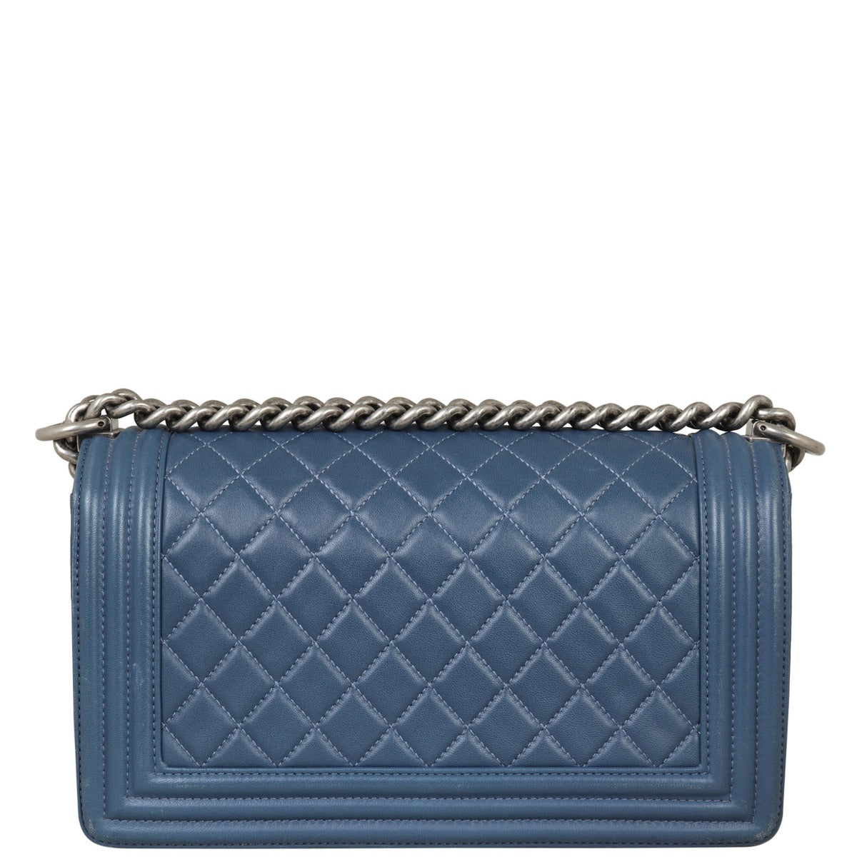 Chanel Boy Old 19 Series Handbag Blue Medium