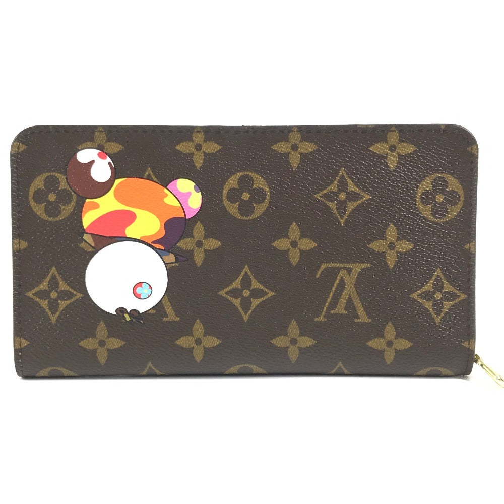 Louis Vuitton Long Purse M61729 Panda Takashi Monogram Canvas Brown Wallet Case