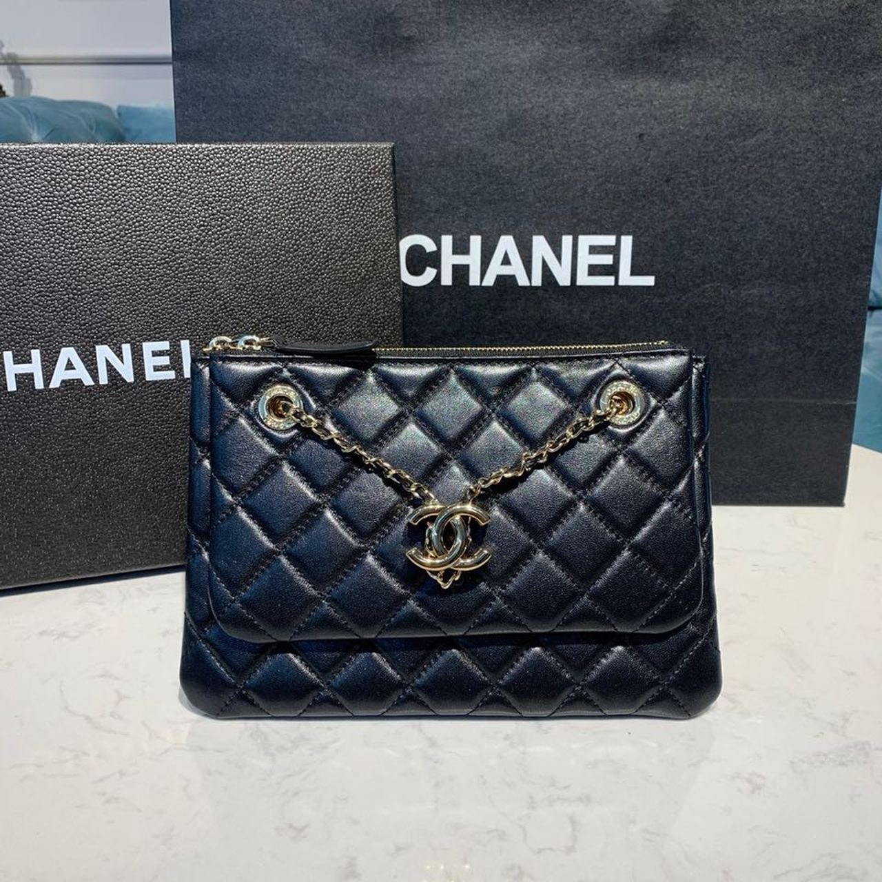 Chlsmall Double Case Bag With Strap For Black Crossbody Bag