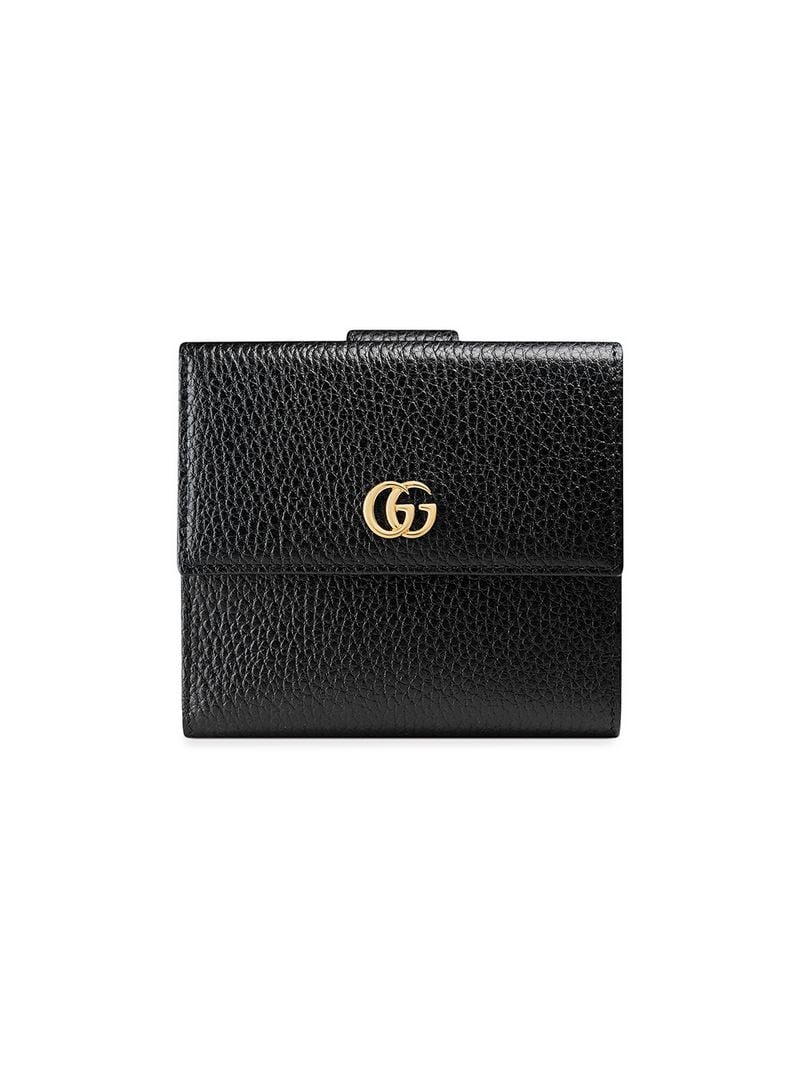 Gucci - Leather french flap wallet - women - Leather - One Size - Black