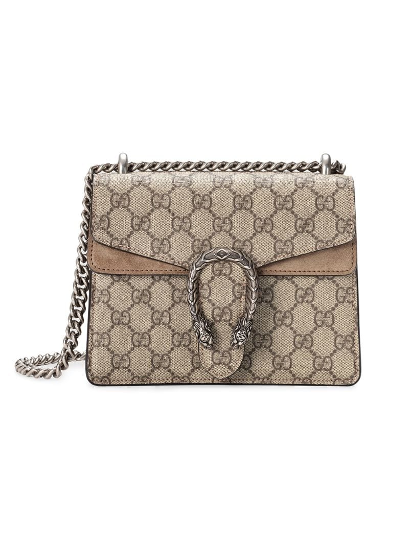 Gucci - Dionysus GG Supreme mini bag - women - Canvas/Suede/metal - One Size - NEUTRALS