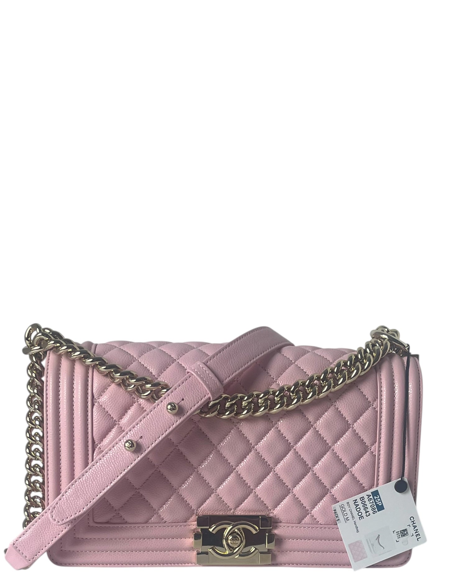 Chanel Nwt Pink Caviar Medium Boy Bag