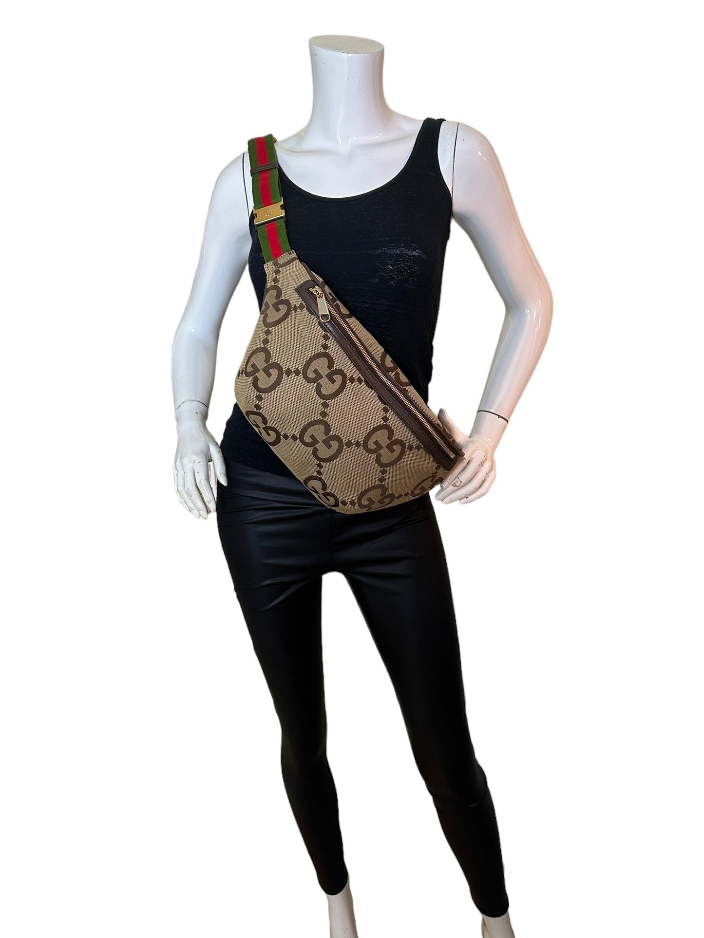Gucci Monogram Jumbo GG Belt Bag