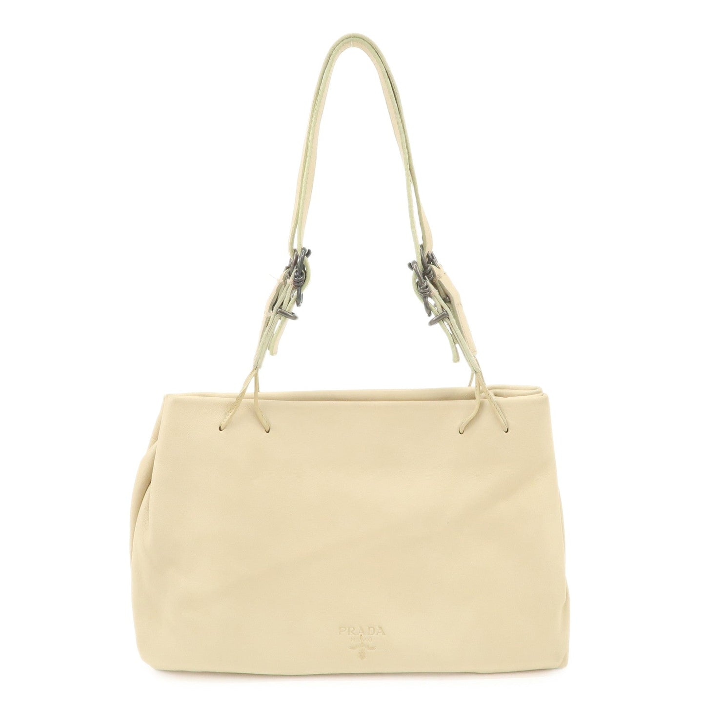 Shoulder Bag Nappa Hand Bag Ivory Leather