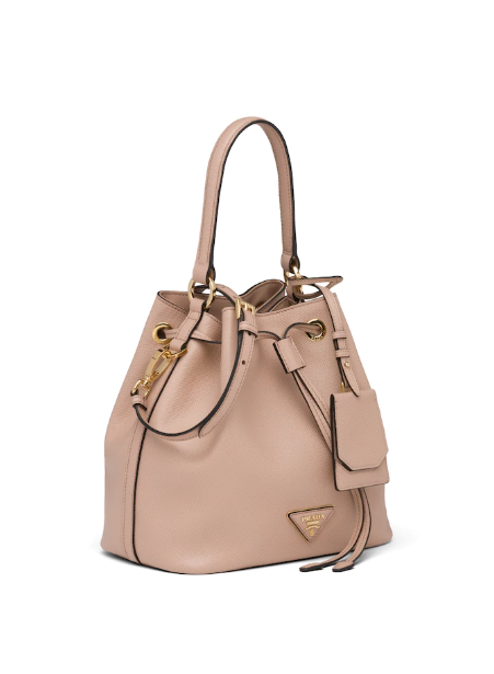 Prada Prada Saffiano Leather Bucket Bag Beige
