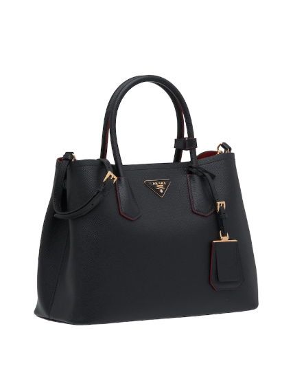 Prada Double Bag Black Medium Travel Bag