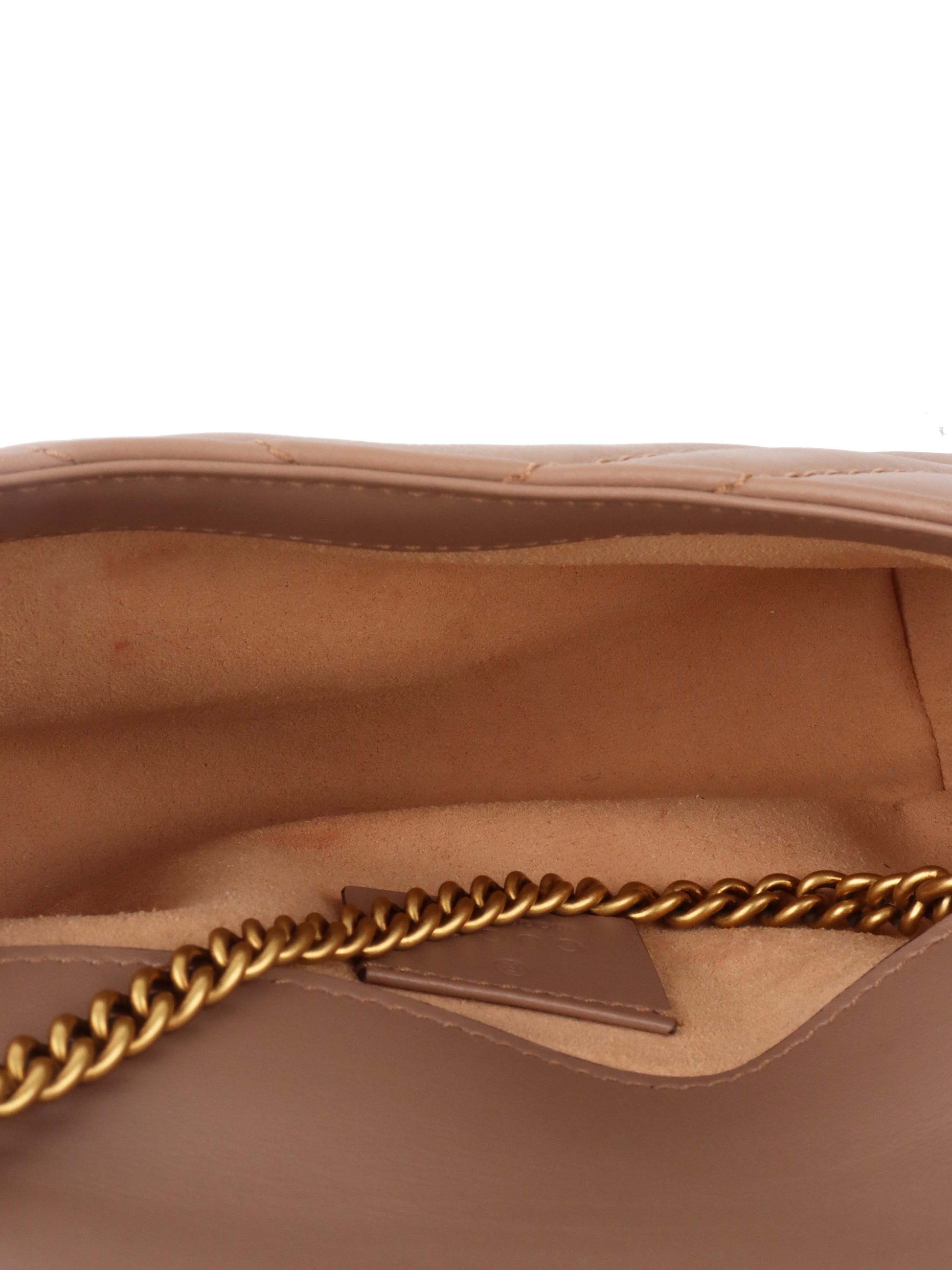 Gucci Dusty Pink Super Mini Marmont Matelasse.