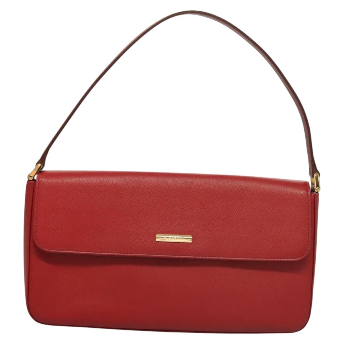 Burberry Shoulder Bag Leather Red Leather Shoulder Bag