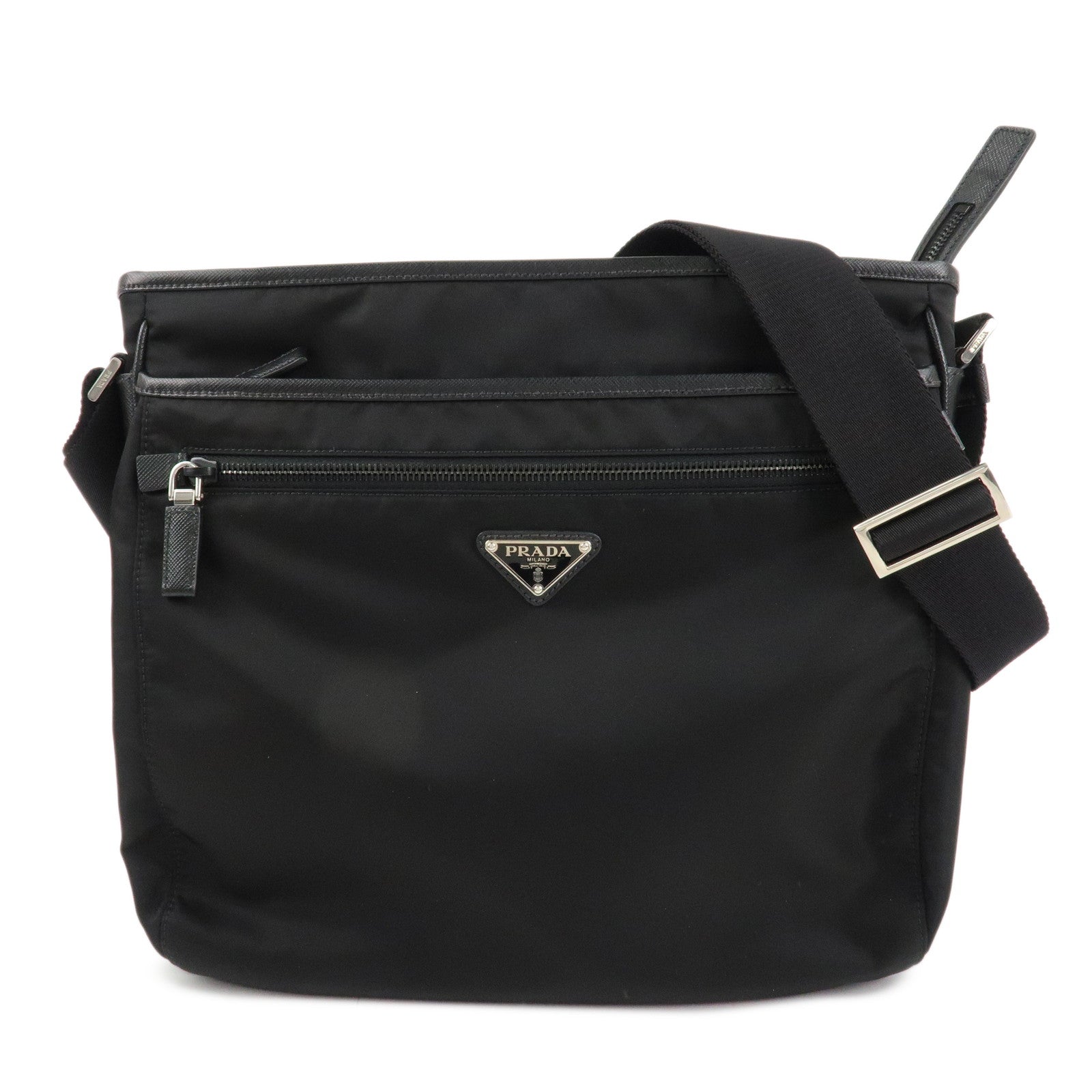 Shoulder Bag Triangle Messenger Bag d Nylon Black Logo