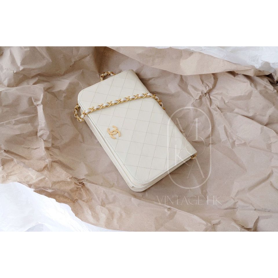 Chanel   quilted single flap bag