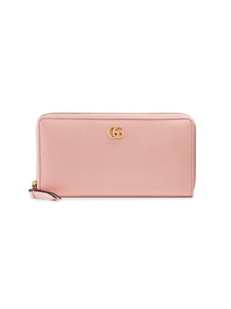 Gucci - Leather zip around wallet - women - Leather - One Size - PINK