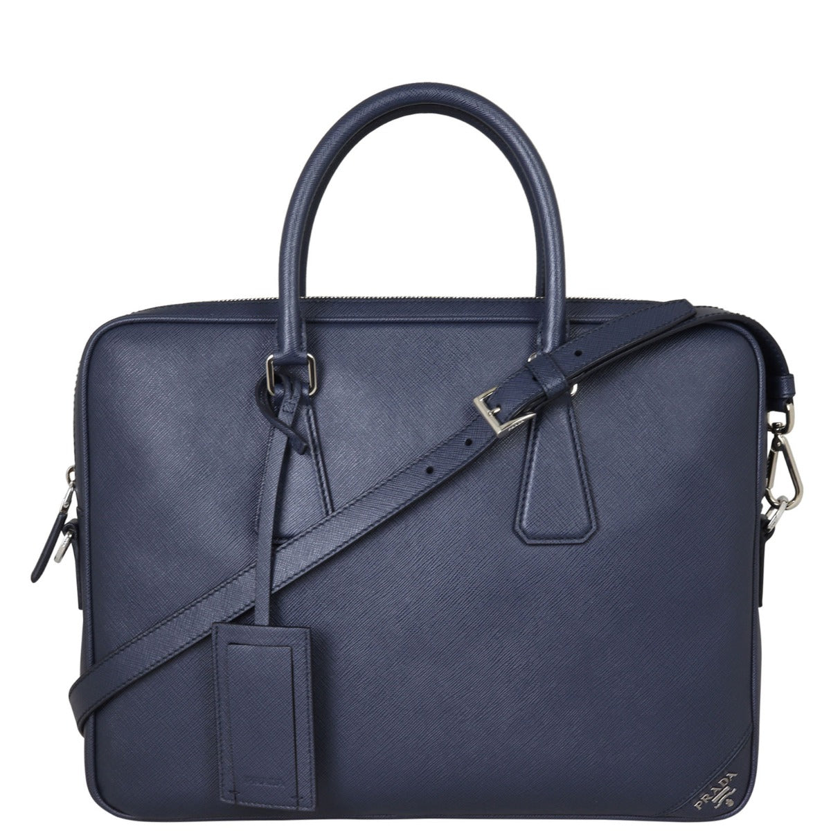 Prada Saffiano Zip Briefcase Bag Travel Bag