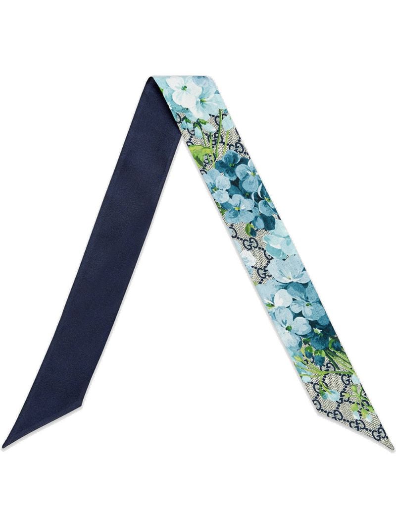 Gucci - GG Blooms necktie - women - Silk - One Size - Blue