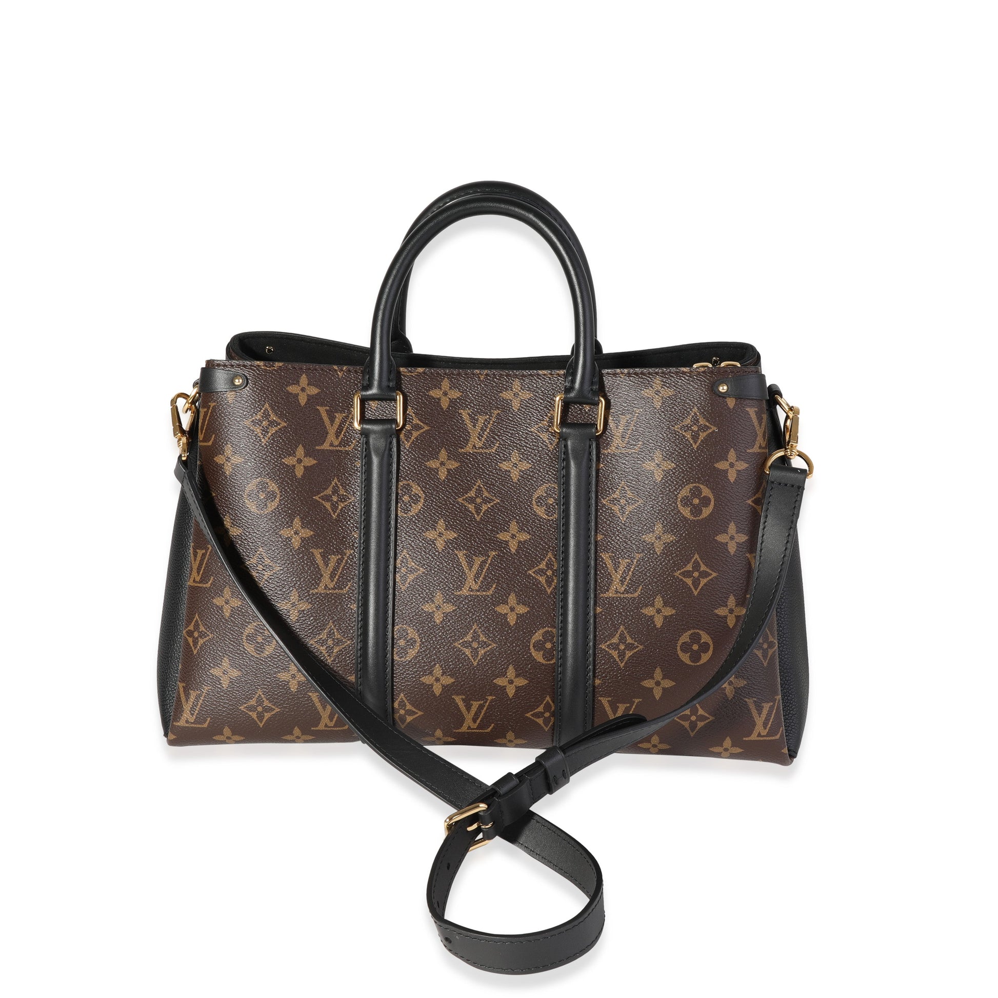 Louis Vuitton & Soufflot MM Monogram Leather Canvas Black Handbag