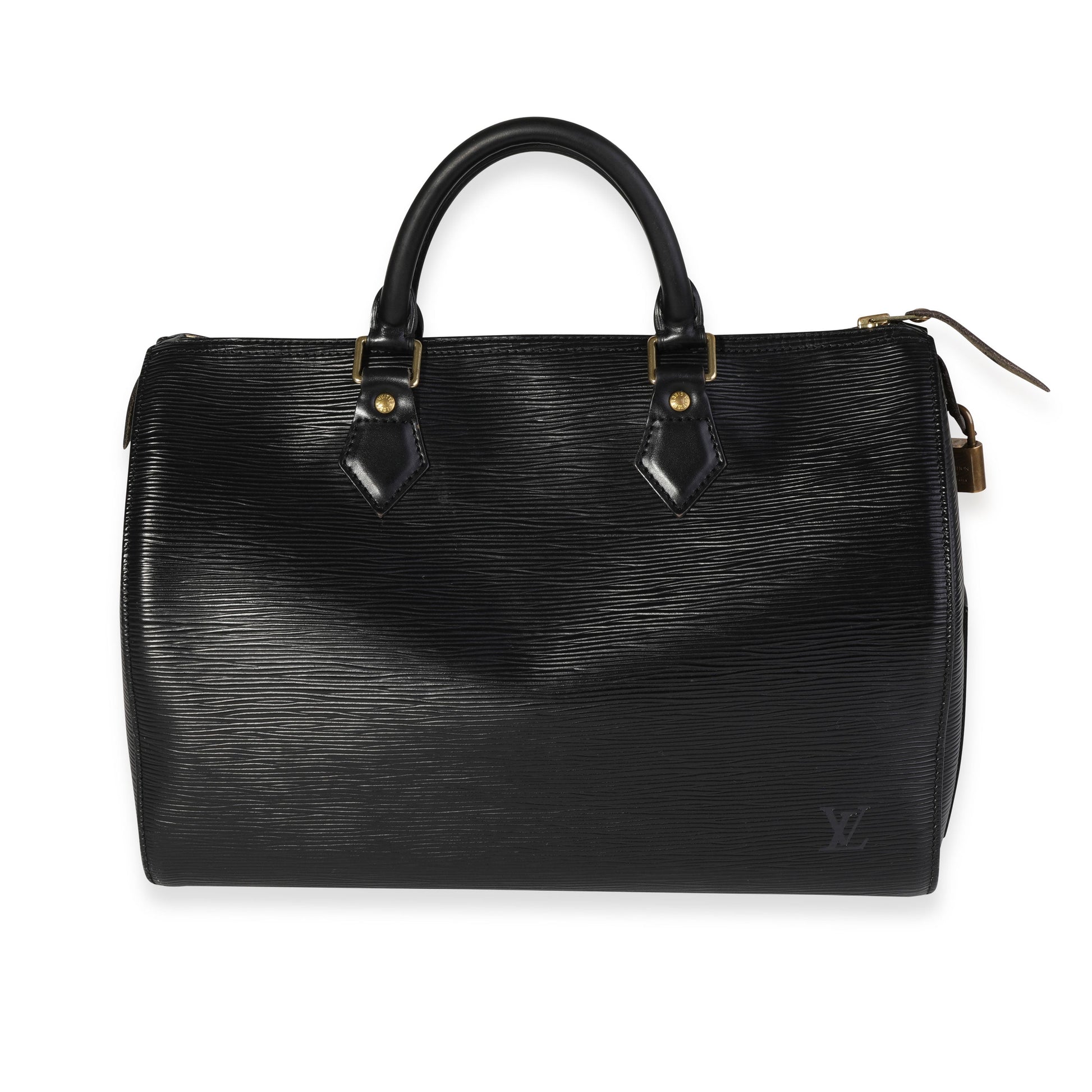 Louis Vuitton Epi Speedy 30 Leather Black Handbag